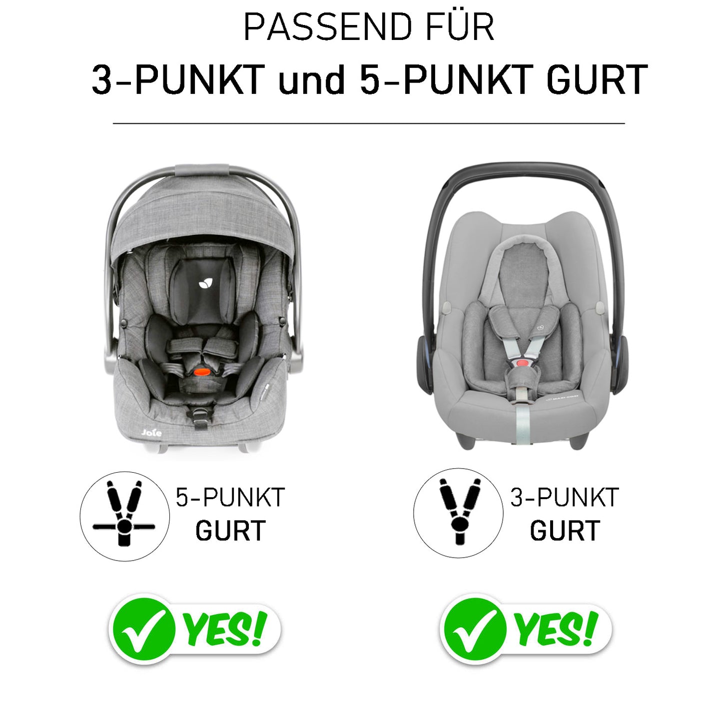 Winterfußsack Fußsack Babyschale Winter Herbst Babyfußsack warm, Einschlagdecke Baby Kinderwagen Bett Wiege Buggy universal 3-Punkt und 5-Punkt Gurt GRAU