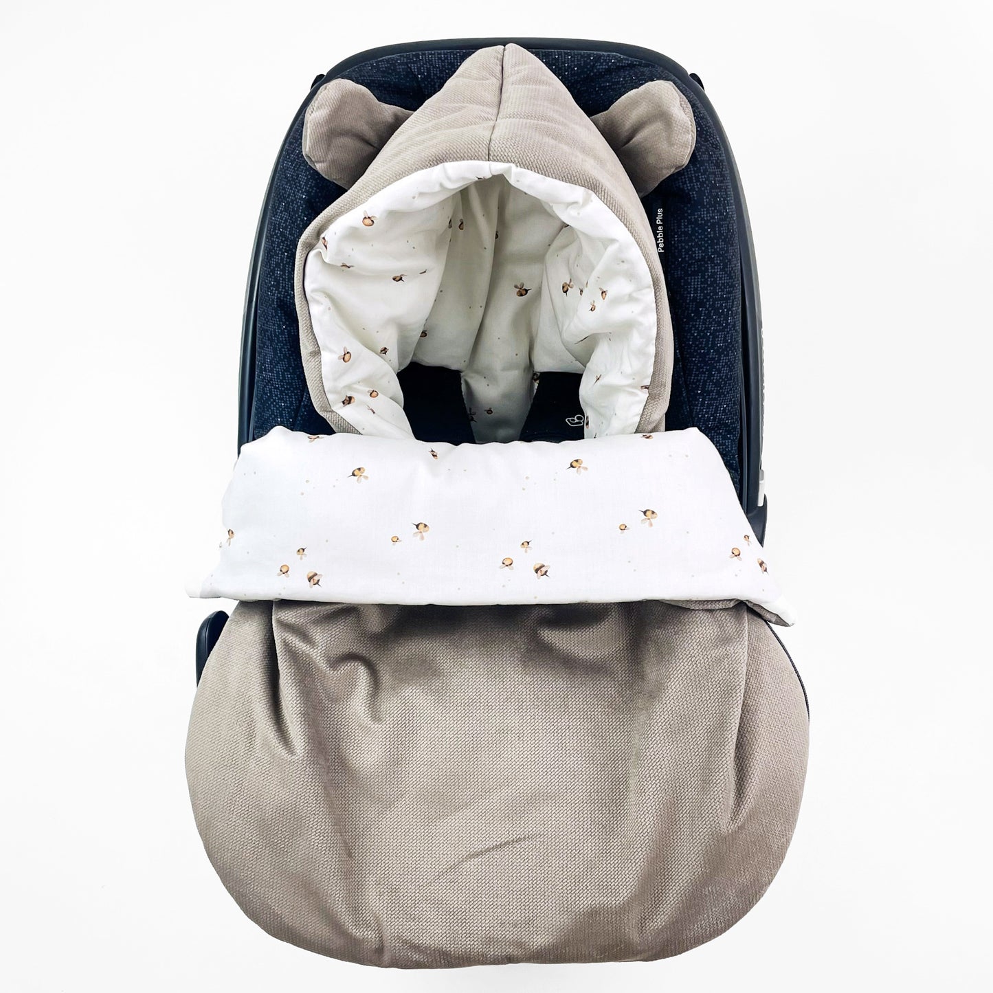 Winterfußsack für Babyschale Schlafsack BEIGE