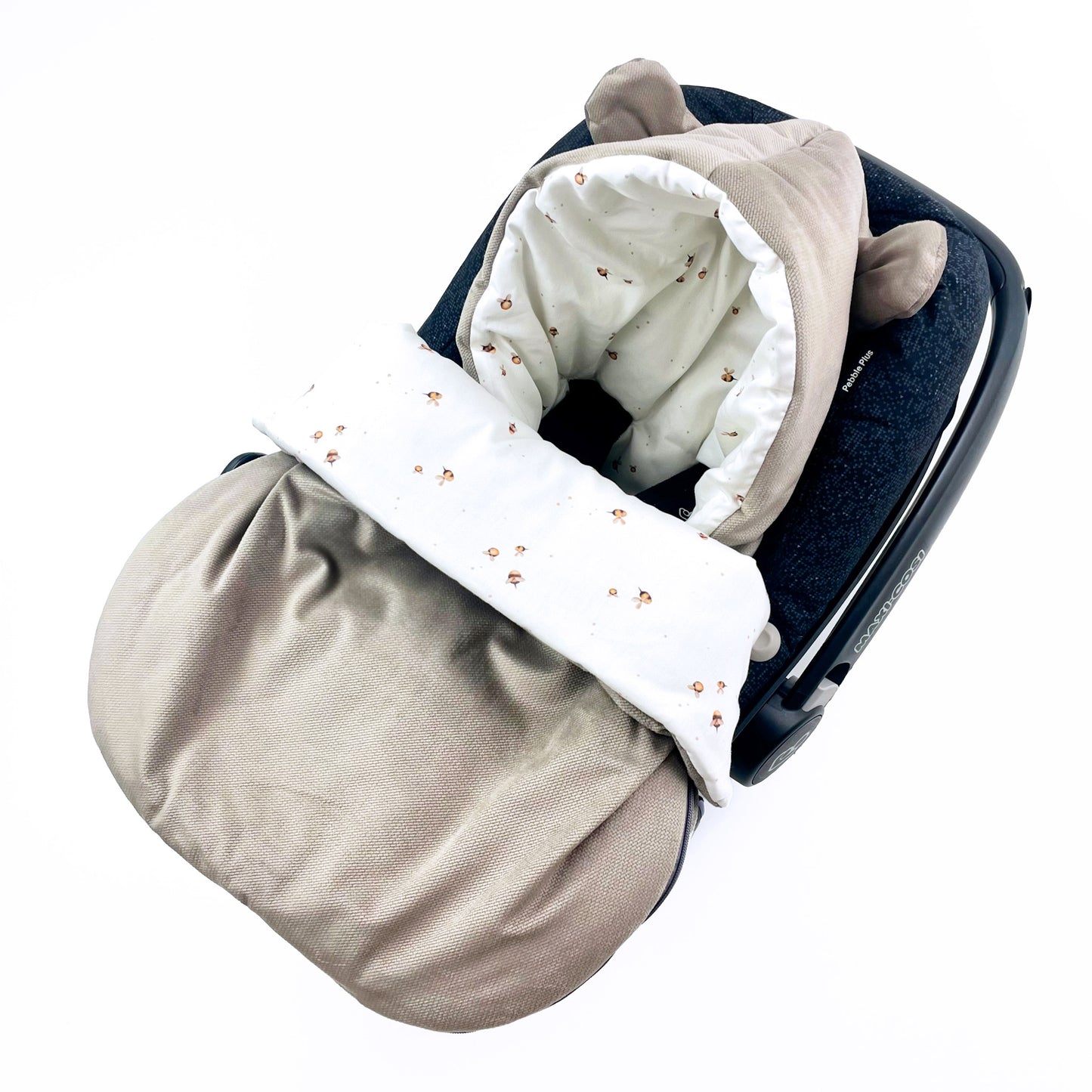 Winterfußsack für Babyschale Schlafsack BEIGE