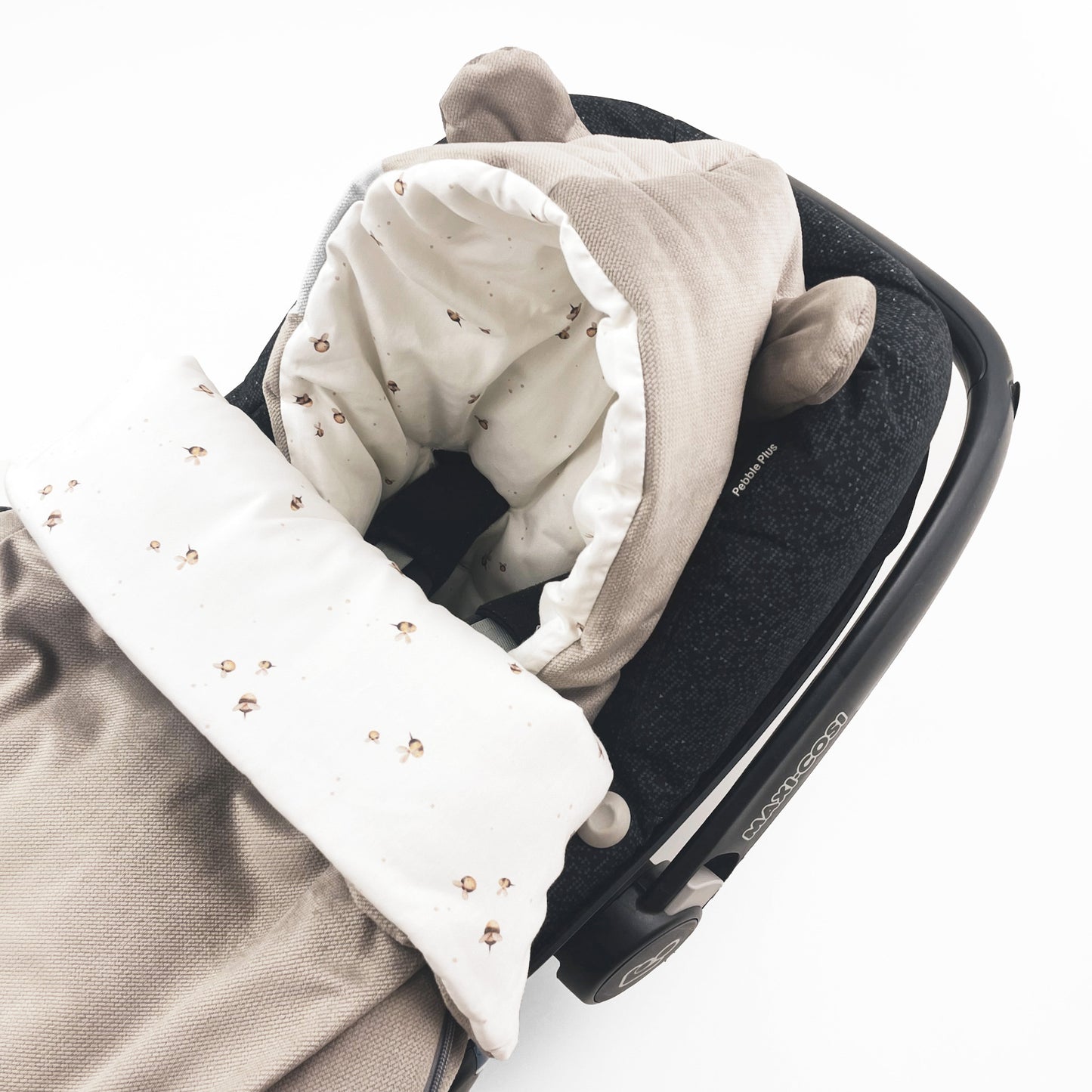 Winterfußsack für Babyschale Schlafsack BEIGE