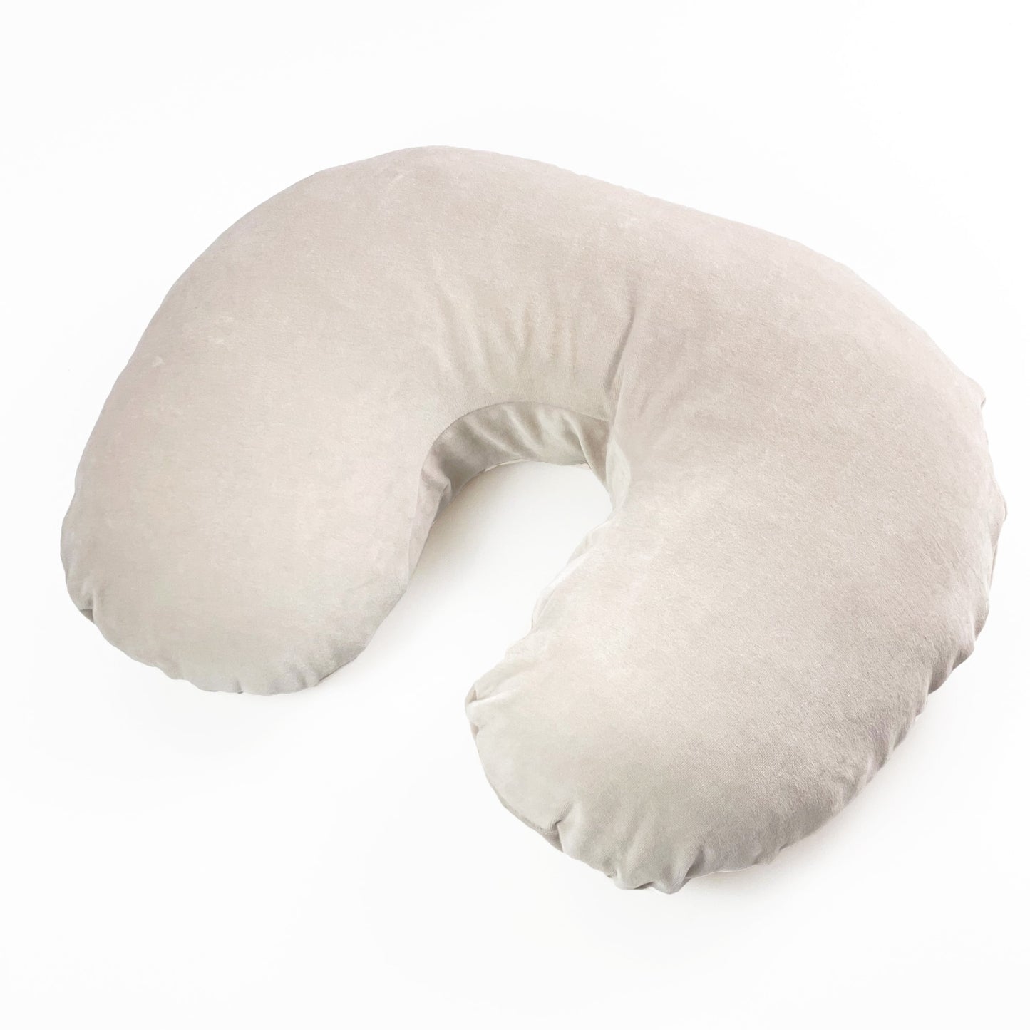 Stillkissen Premium Velour Stillkissen mit Bezug Babynestchen Kuschelnest Ecru