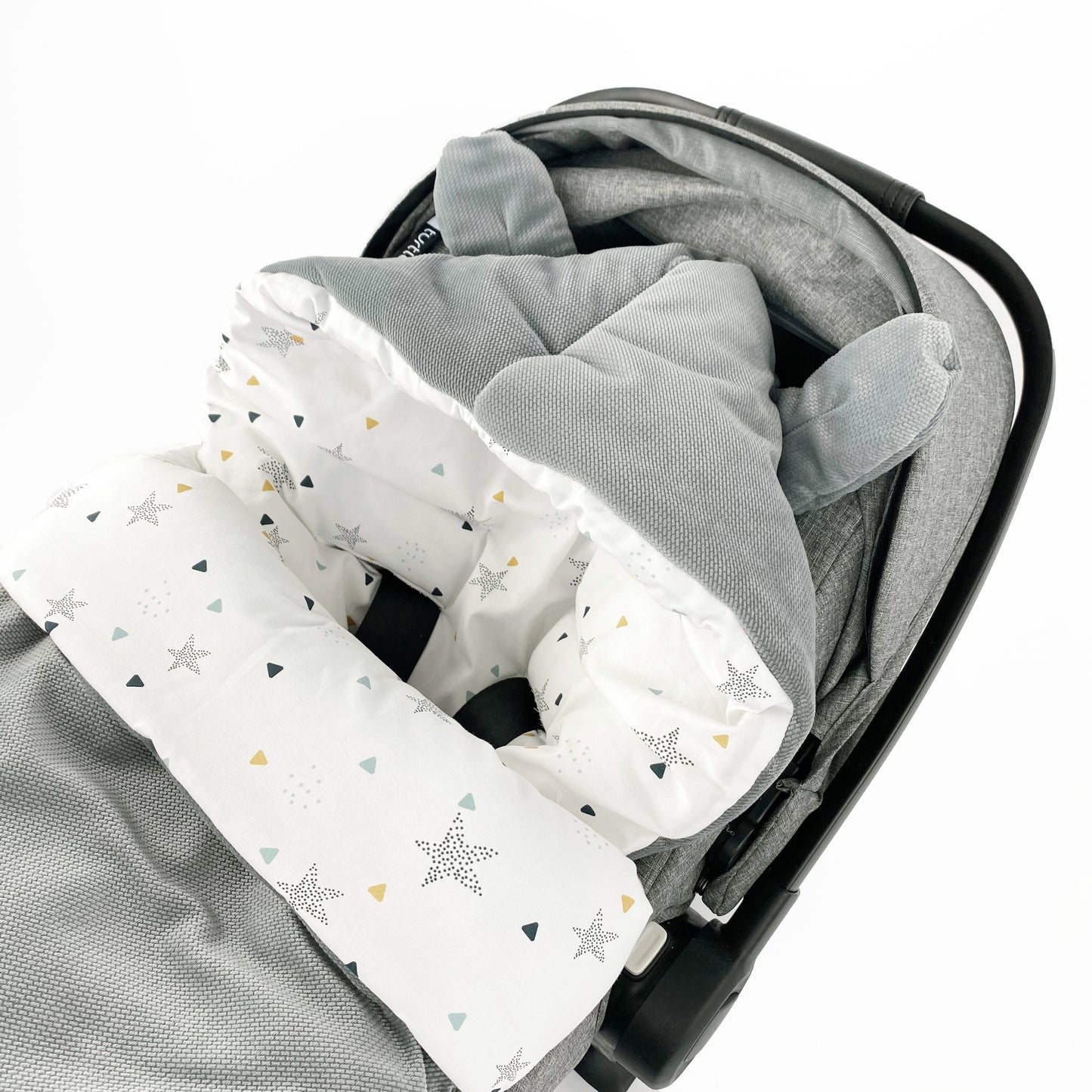 Winterfußsack für Babyschale Schlafsack  GRAU