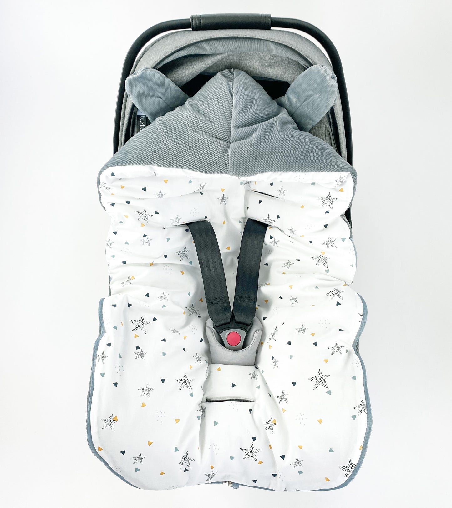 Winterfußsack für Babyschale Schlafsack  GRAU