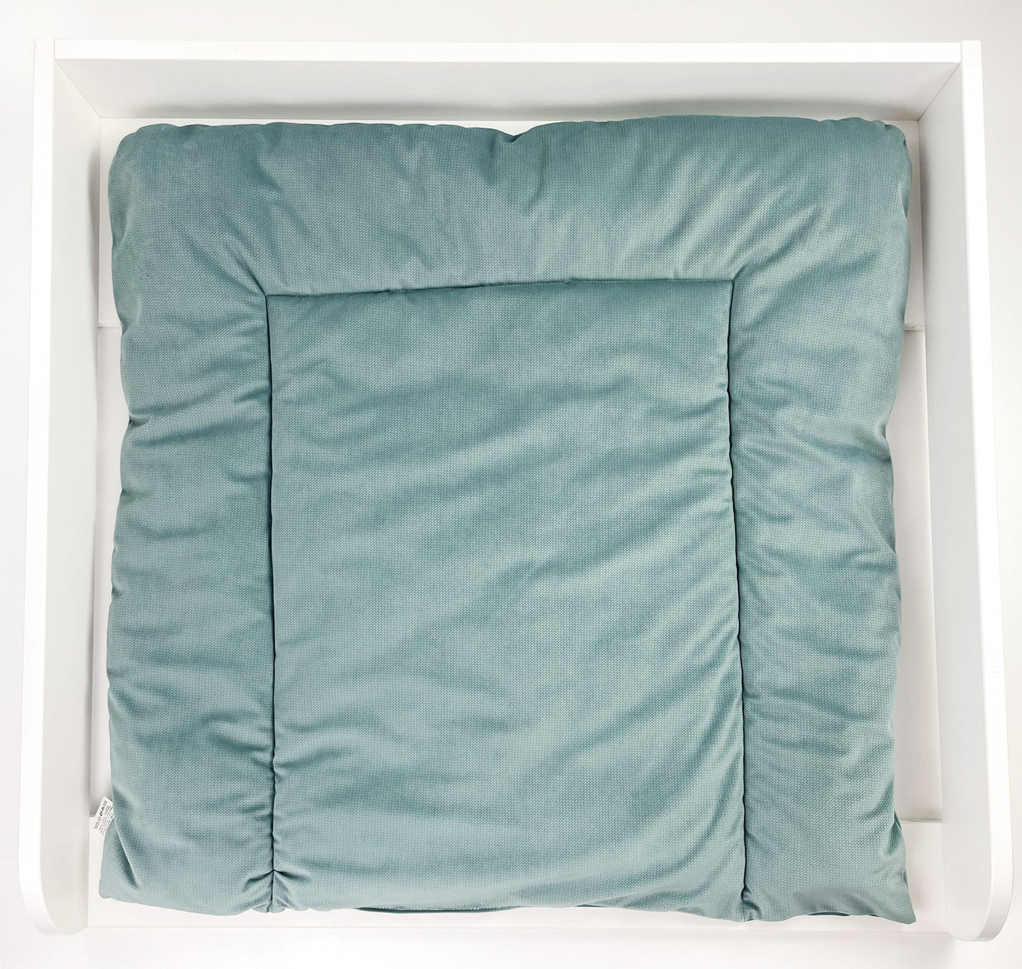 Wickelauflage Wickelunterlage 75x75 cm Velvet Samt Salbei Mädchen Junge Baby Kinder zweiseitig