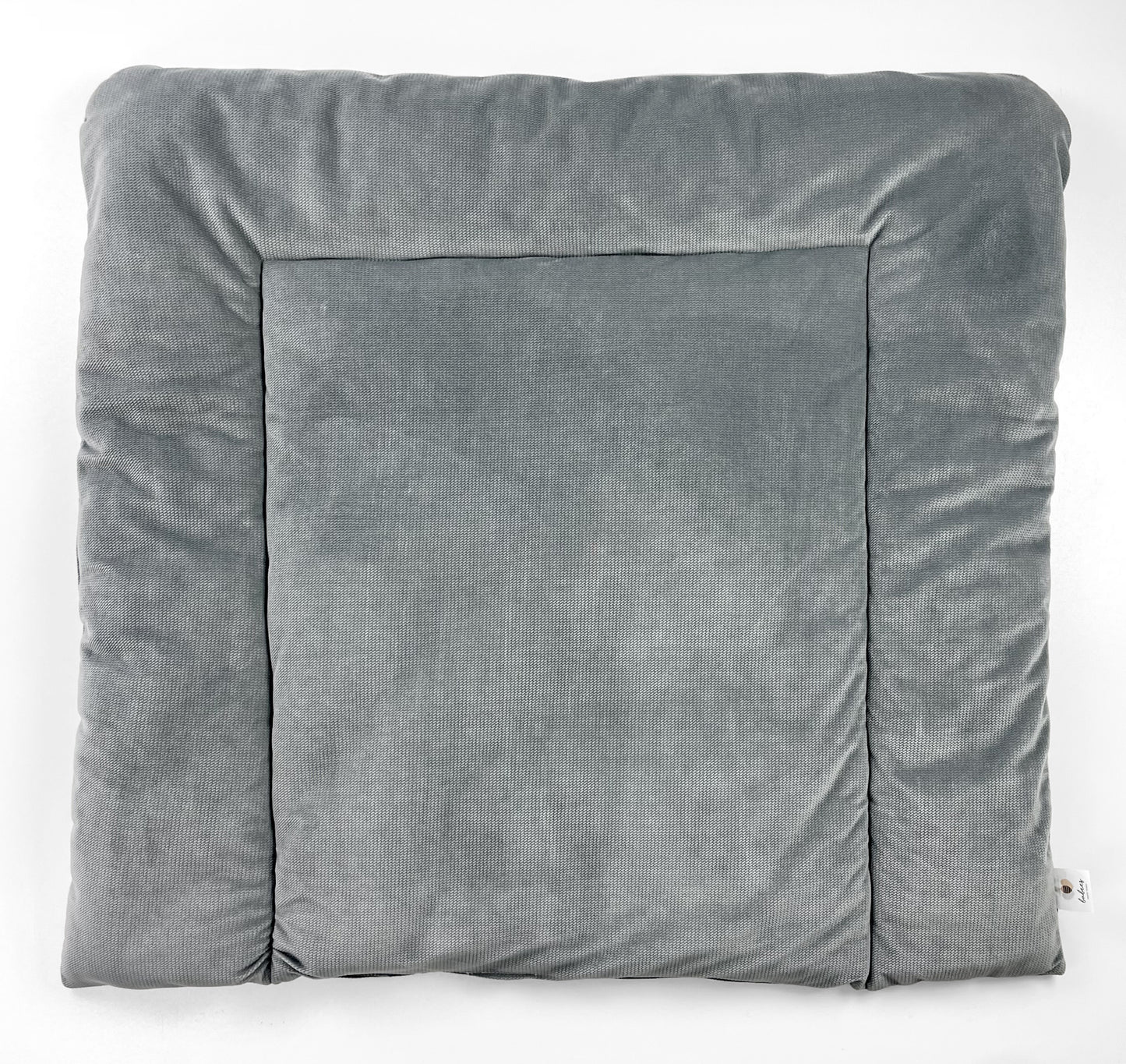 Wickelauflage Wickelunterlage 75x75 cm Velvet Samt Grau Mädchen Junge Baby Kinder zweiseitig