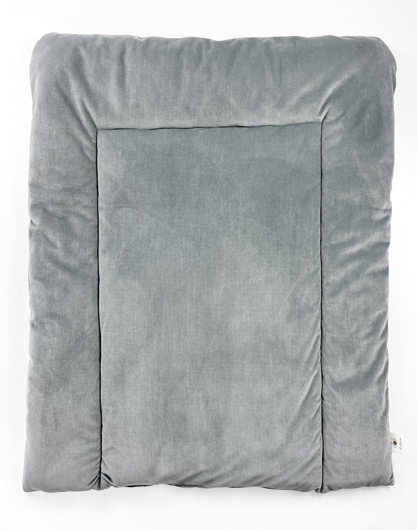 Wickelauflage Wickelunterlage 70x50 cm Velvet Samt Grau Mädchen Junge Baby Kinder zweiseitig