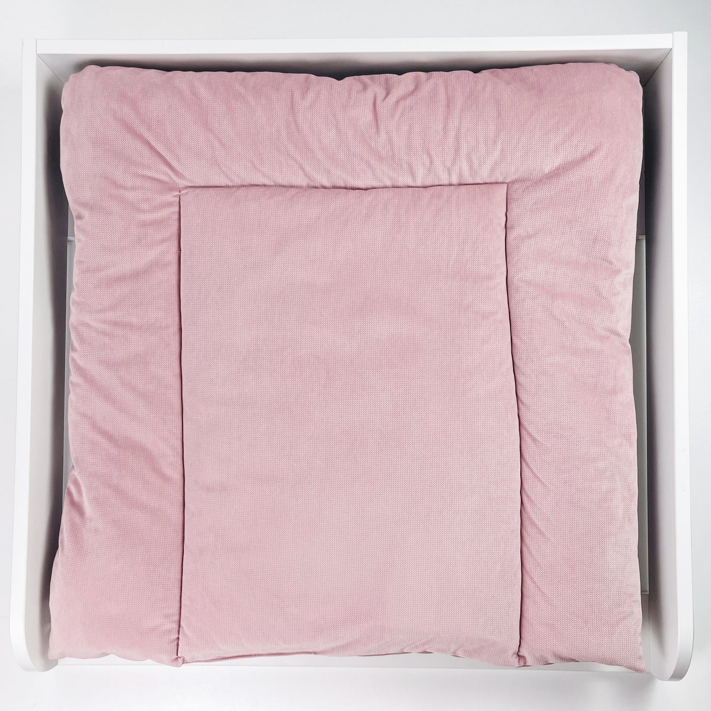 Wickelauflage Wickelunterlage 75x75 cm Velvet Samt Rosa Altrosa Mädchen Baby Kinder zweiseitig