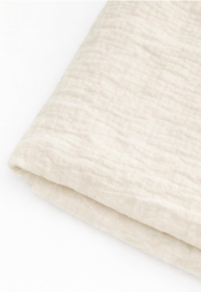 Wickelauflagenbezug 100% Baumwolle Musselin Bezug für Wickelauflage 85x75 und 75x75 cm – weicher Wickeauflagenüberzug, atmungsaktiv & waschbar (cream)