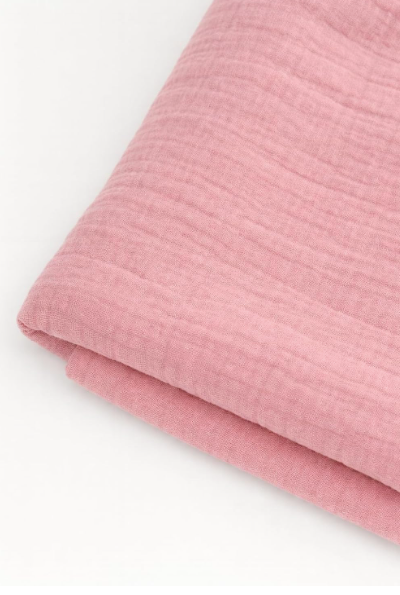Wickelauflagenbezug 100% Baumwolle Musselin Bezug für Wickelauflage 85x75 und 75x75 cm – weicher Wickeauflagenüberzug, atmungsaktiv & waschbar (rosa)