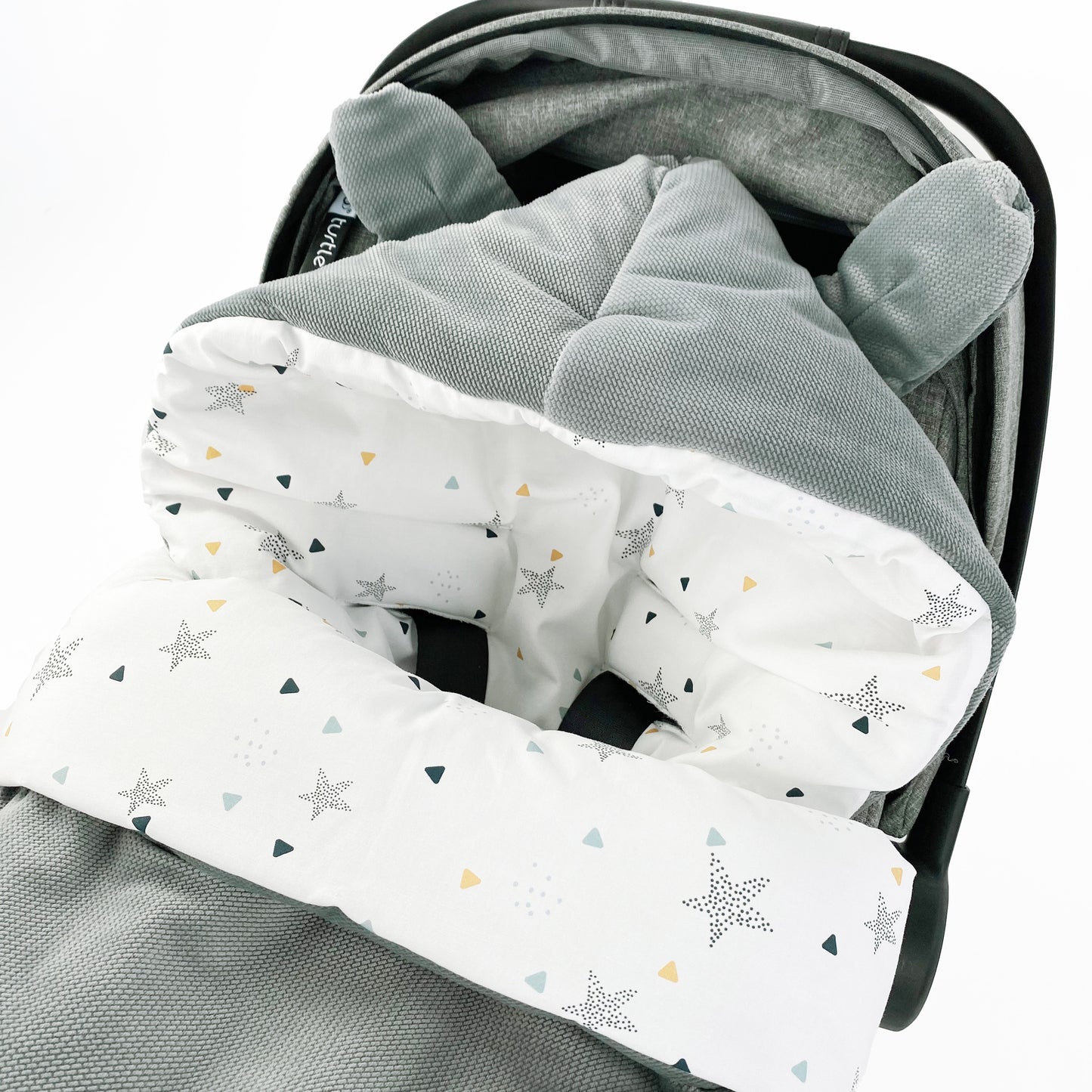 Winterfußsack für Babyschale Schlafsack  GRAU